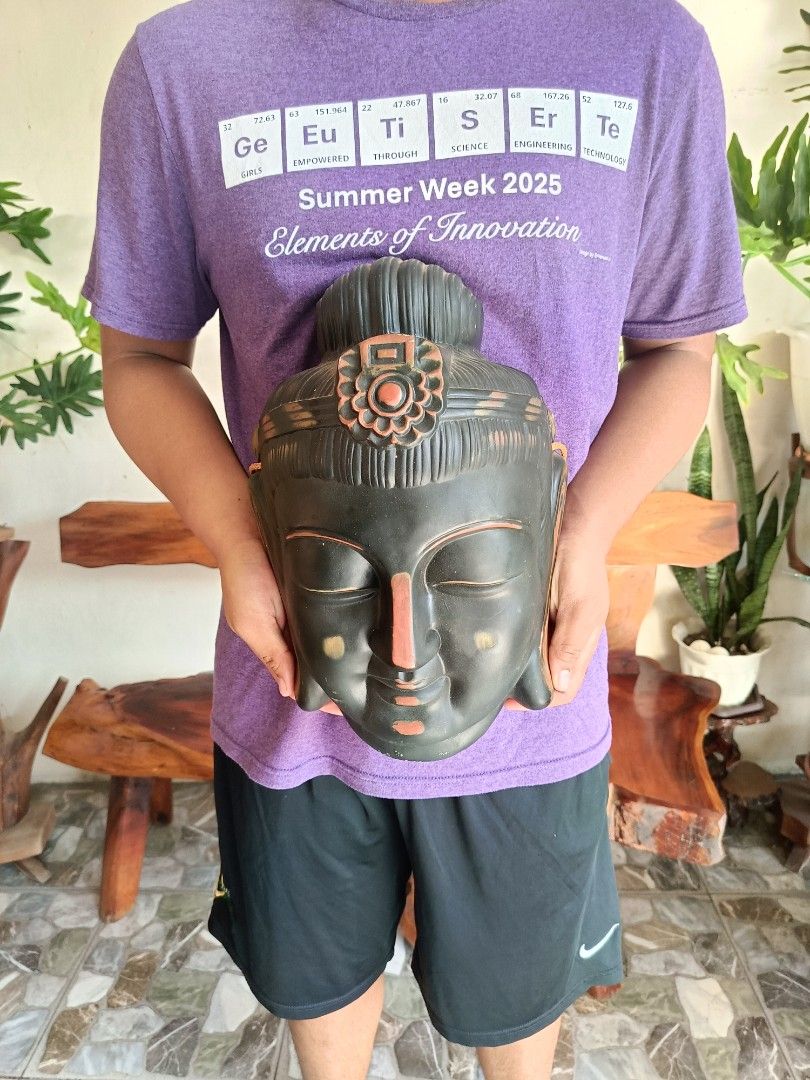 Large Ceramic Buddha Mask (Category: Wall Decor) located in Imus. Submitted by ABrielleC (Listing ID 1450197501, Image 1). Description: Ceramic Material Height-14in Length-9.5in Weight-1.75kg Japan Surplus Item First to pay Loc Imus Cavite.
