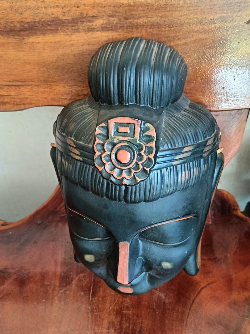 Large Ceramic Buddha Mask (Category: Wall Decor) located in Imus. Submitted by ABrielleC (Listing ID 1450197501, Image 3). Description: Ceramic Material Height-14in Length-9.5in Weight-1.75kg Japan Surplus Item First to pay Loc Imus Cavite.