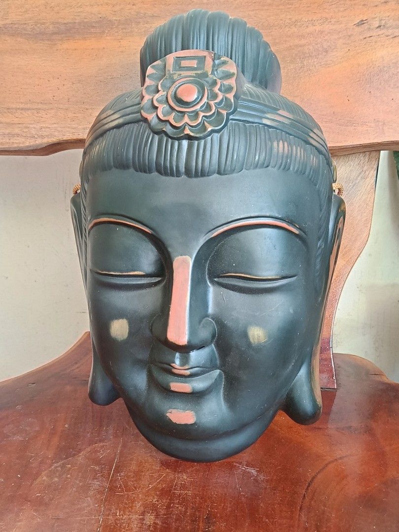 Large Ceramic Buddha Mask (Category: Wall Decor) located in Imus. Submitted by ABrielleC (Listing ID 1450197501, Image 2). Description: Ceramic Material Height-14in Length-9.5in Weight-1.75kg Japan Surplus Item First to pay Loc Imus Cavite.