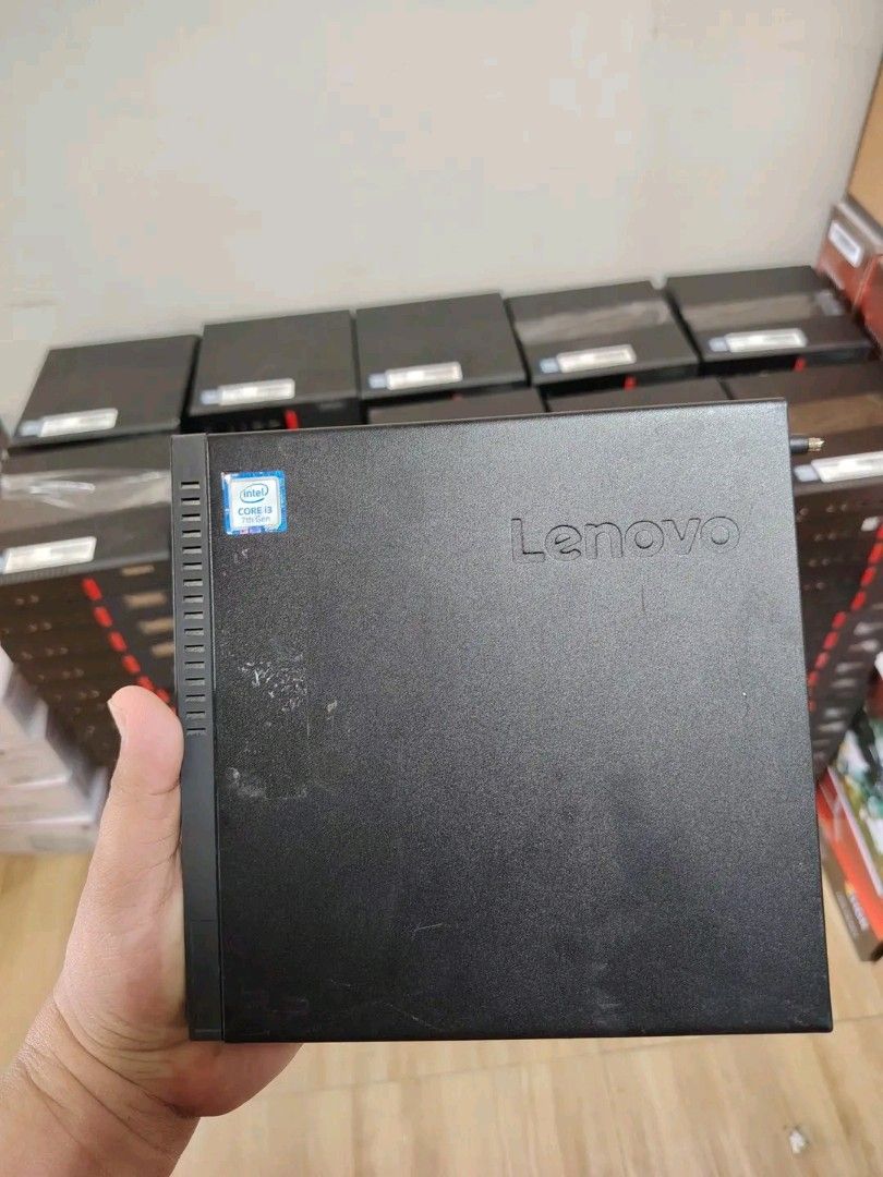 Lenovo ThinkCentre Tiny Desktop Computer (Category: Desktops) located in Manila. Submitted by takitanaka (Listing ID 1450225499, Image 2). Description: - Compact Lenovo ThinkCentre Mini PC - Ideal for office or home use - Space-saving design, fits anywhere - Multiple units available - Ports shown in photos - Ready for immediate shipping.