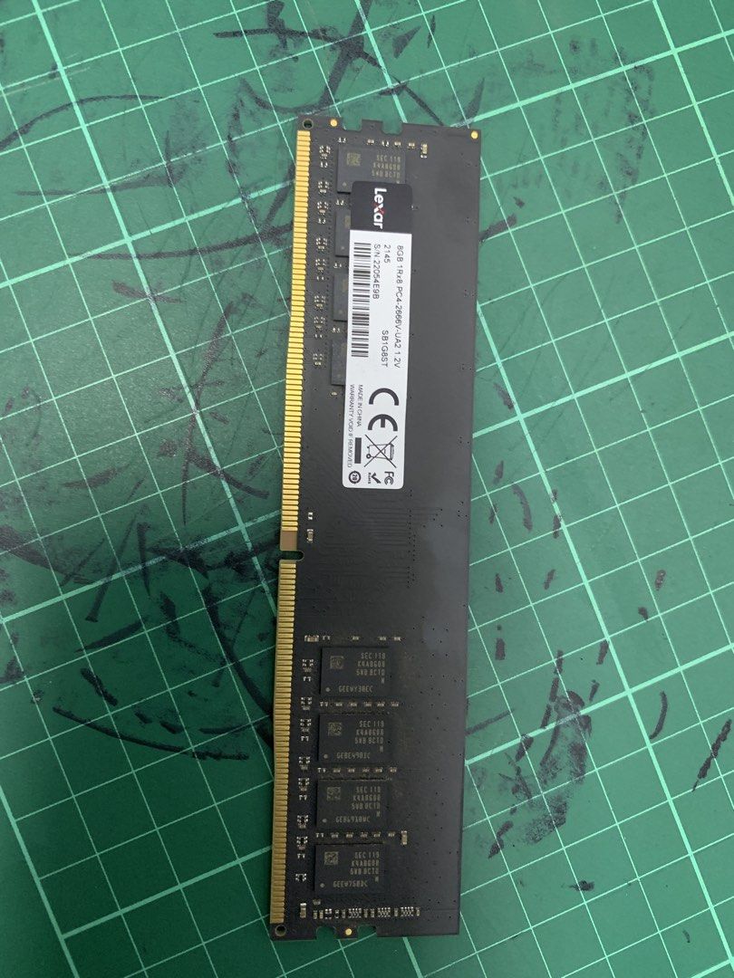 Lexar 8GB DDR4 3200MHz Desktop RAM (Category: Desktops) located in Manila. Submitted by lrfsoftwares (Listing ID 1450226331, Image 1). Description: - Lexar 8GB DDR4 RAM Stick - Speed: 3200MHz - For Desktop Computers - Tested and Fully Working - Selling due to system upgrade - Perfect for a quick performance boost.