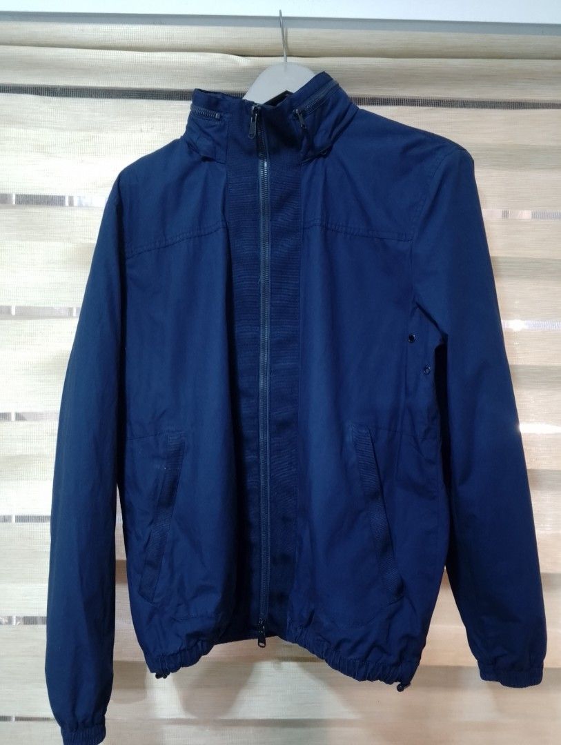 Mango Man Casual Navy Blue Hooded Jacket (Category: Coats, Jackets and Outerwear) located in San Fernando. Submitted by daveashtons (Listing ID 1450208791, Image 1). Description: MANGO MAN Jacket (Size M) ✅Original ✅Used 2x only ✅ Excellent condition / Like new ✅ No stains, no tears.