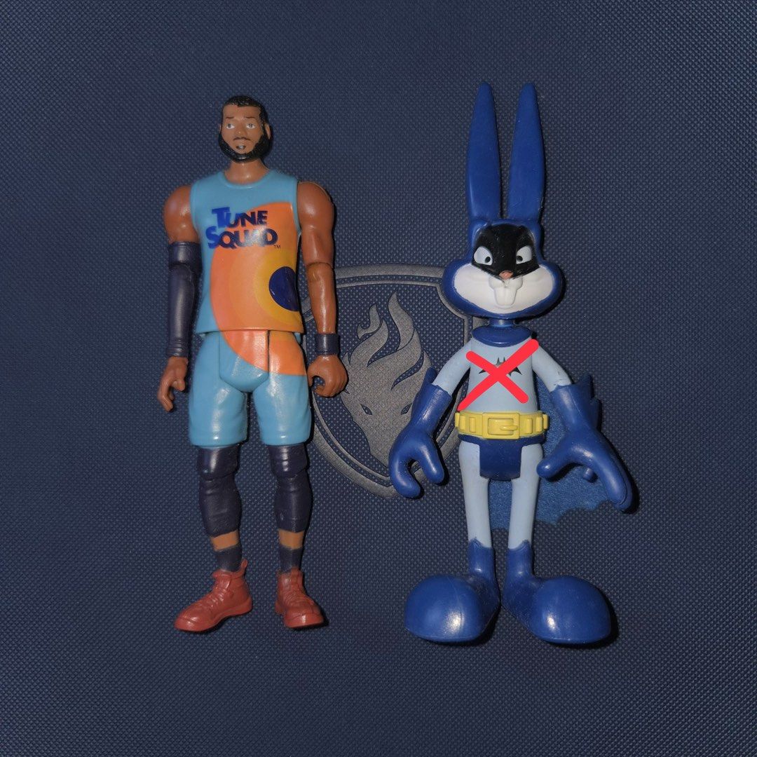 Moose Space Jam Lebron and Bugs Bunny (Batman) (Category: Designer & Blind Box Toys) located in Manila. Submitted by nicknixx (Listing ID 1444975605, Image 1). Description: ₱780 each ₱1300 both.