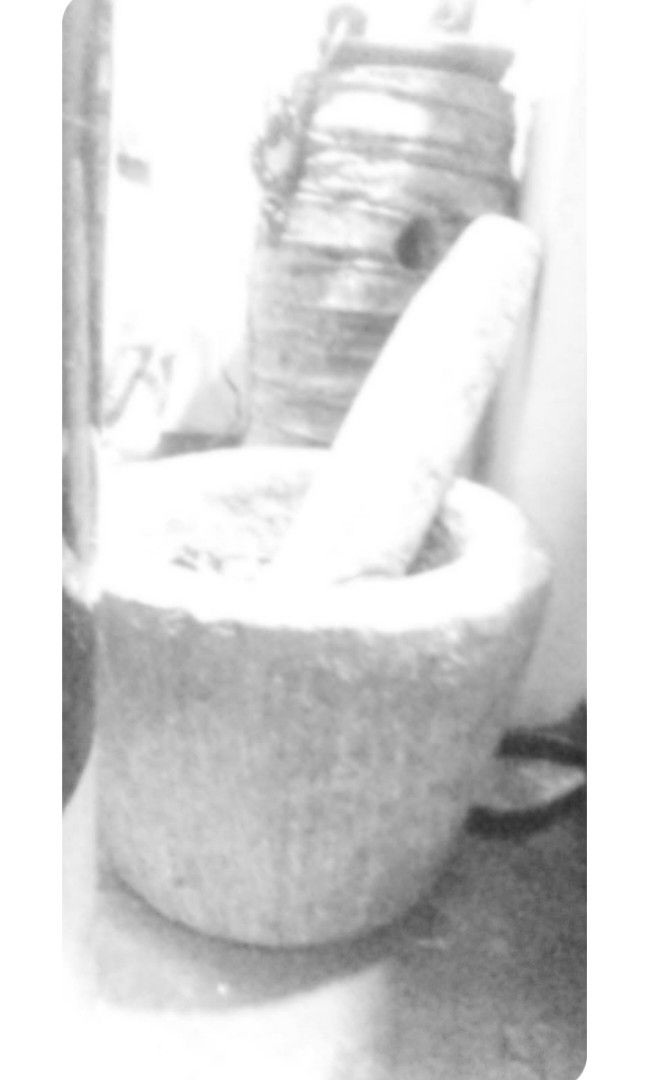 Mortar and Pestle (lusong) (Category: Coffee & Tea Tableware) located in Manila. Submitted by keneltonfo85564 (Listing ID 1450223291, Image 1). Description: Lusong or bayuhan 12" Hx 12"D hard stone (estimated)geniune ilocos craftmanship.