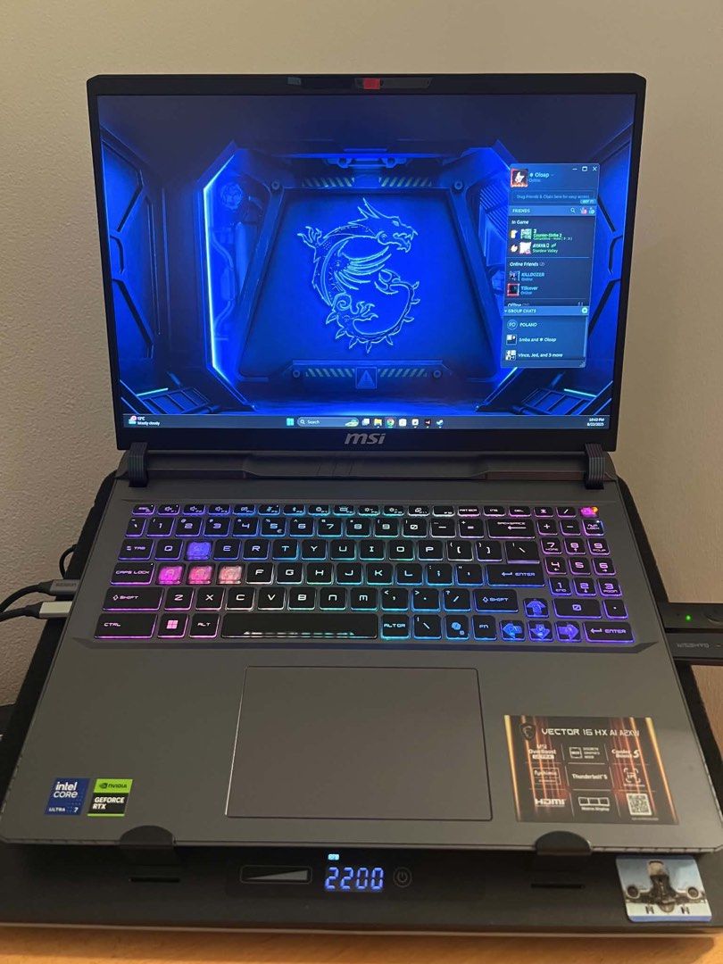MSI VECTOR 16HX AI, RTX 5070TI (Category: Laptops & Notebooks) located in Manila. Submitted by aerocroft (Listing ID 1450254403, Image 1). Description: MSI Vector 16 HX AI – RTX 5070 Ti | Intel Core Ultra 7 | 240Hz | Almost New Selling my MSI Vector 16 HX AI in almost new condition. A powerful laptop ideal for gaming, AI workloads, content creation, video editing, programming, and everyday productivity. Specifications: * 💻 Intel Core Ultra 7 Pro