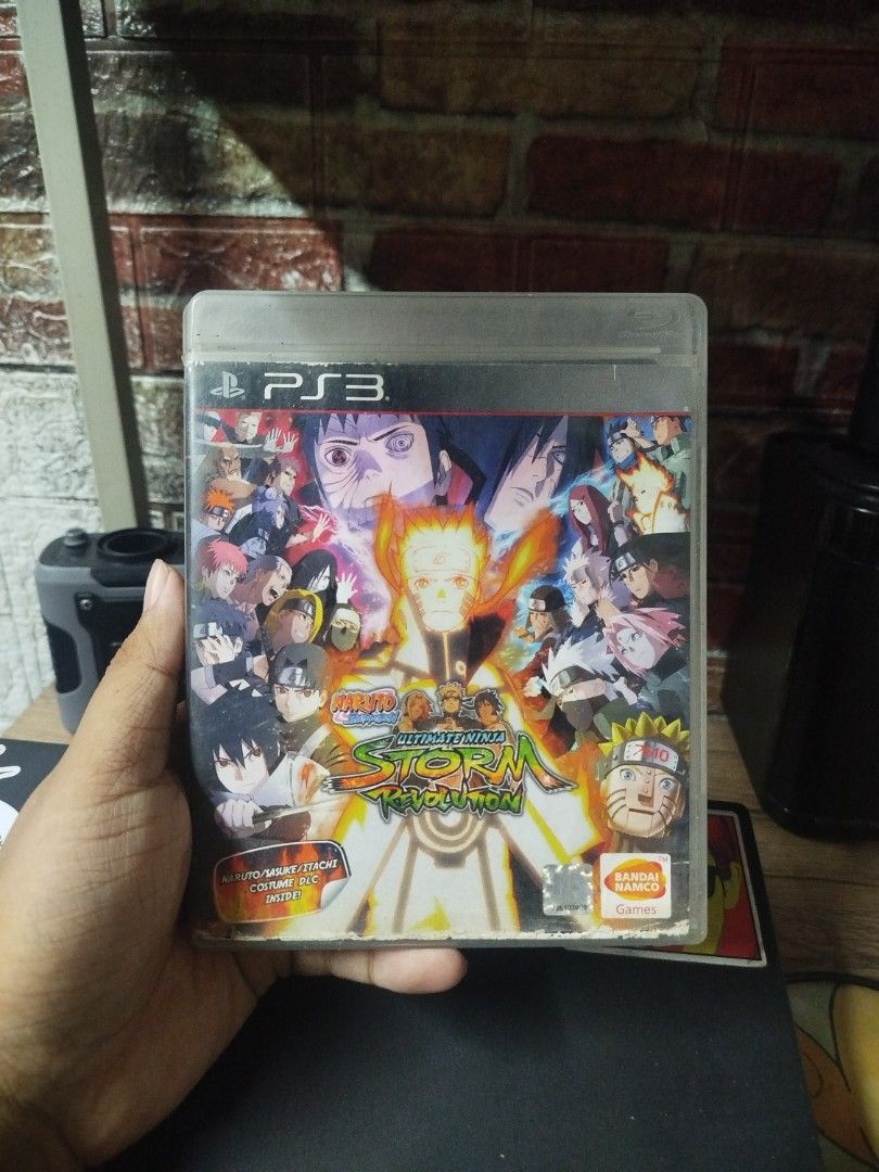 Naruto Ultimate Ninja Storm Revolution PS3 Game (Category: PlayStation) located in Binan City. Submitted by pumpkiiin02 (Listing ID 1450244809, Image 1). Description: - Naruto Ultimate Ninja Storm Revolution for PS3 - Includes Day 1 Bonus: Exclusive in-game costumes - Great fighting game for Naruto fans - Case has minor scuffs but is fully functional - Ready for pickup or shipping.