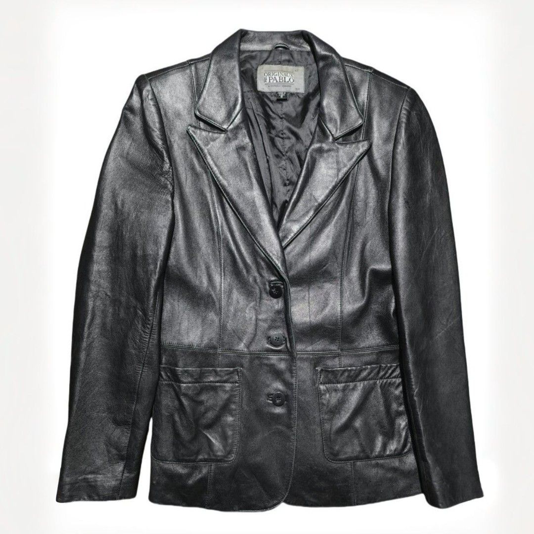 Originaux Par Pablo Authentic Black Leather Jacket (Category: Coats, Jackets and Outerwear) located in Manila. Submitted by gothxc (Listing ID 1376166814, Image 1). Description: S on tag but can fit M Only worn twice. No issue..