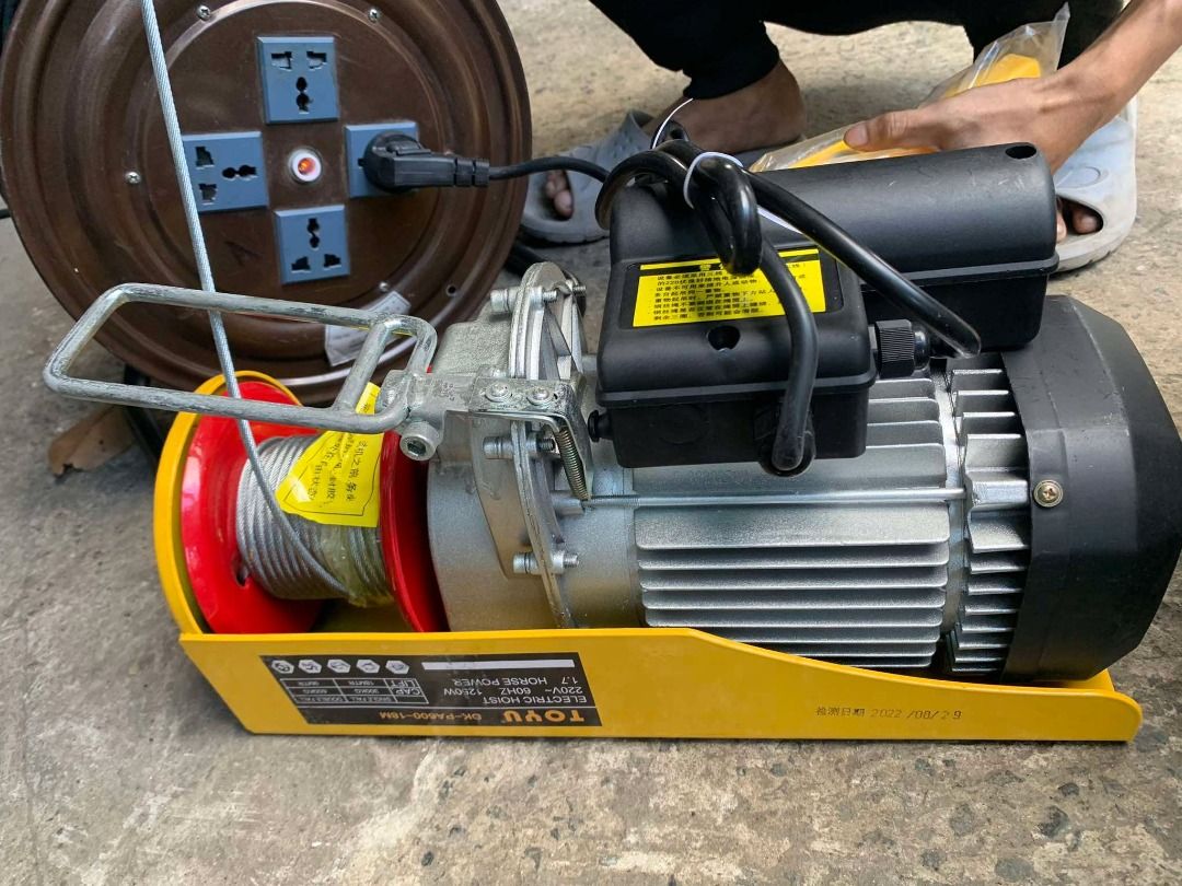 PA Mini Electric Hoist Single Phase 220 Volts (Category: Construction Tools & Equipment) located in Manila. Submitted by 09150361920ronvillaflor (Listing ID 1450146478, Image 2). Description: PA Mini Electric Hoist Single Phase 220 Volts 18 Meters Single Line/9 Meters Double Line w/ Pulley (sold separately) C-5-002 PA400 200Kg Single/400Kg Double 4mm ₱9,680 C-5-003 PA600 300Kg Single/600Kg Double 5mm ₱10,780 C-5-004 PA800 400Kg Single/800Kg Doubl