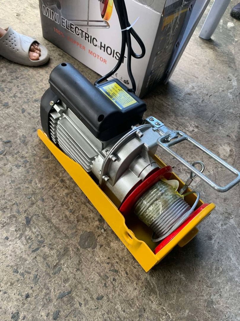 PA Mini Electric Hoist Single Phase 220 Volts (Category: Construction Tools & Equipment) located in Manila. Submitted by 09150361920ronvillaflor (Listing ID 1450146478, Image 3). Description: PA Mini Electric Hoist Single Phase 220 Volts 18 Meters Single Line/9 Meters Double Line w/ Pulley (sold separately) C-5-002 PA400 200Kg Single/400Kg Double 4mm ₱9,680 C-5-003 PA600 300Kg Single/600Kg Double 5mm ₱10,780 C-5-004 PA800 400Kg Single/800Kg Doubl
