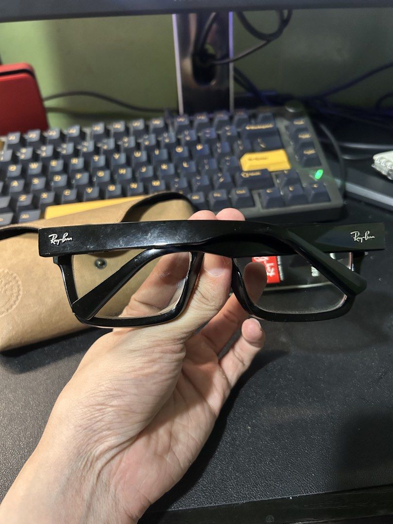 Ray-Ban Warren Eyeglasses frames Black Bio-Based Material Frames (Category: Sunglasses & Eyewear) located in Quezon City. Submitted by dicgrayson (Listing ID 1450246919, Image 2). Description: - Authentic Ray-Ban Warren eyeglasses - Model: RB4396F - Color: Black - Material: Bio-based - Frame Size: 57-20-145 - Includes original case and cleaning cloth - Ideal for everyday wear.