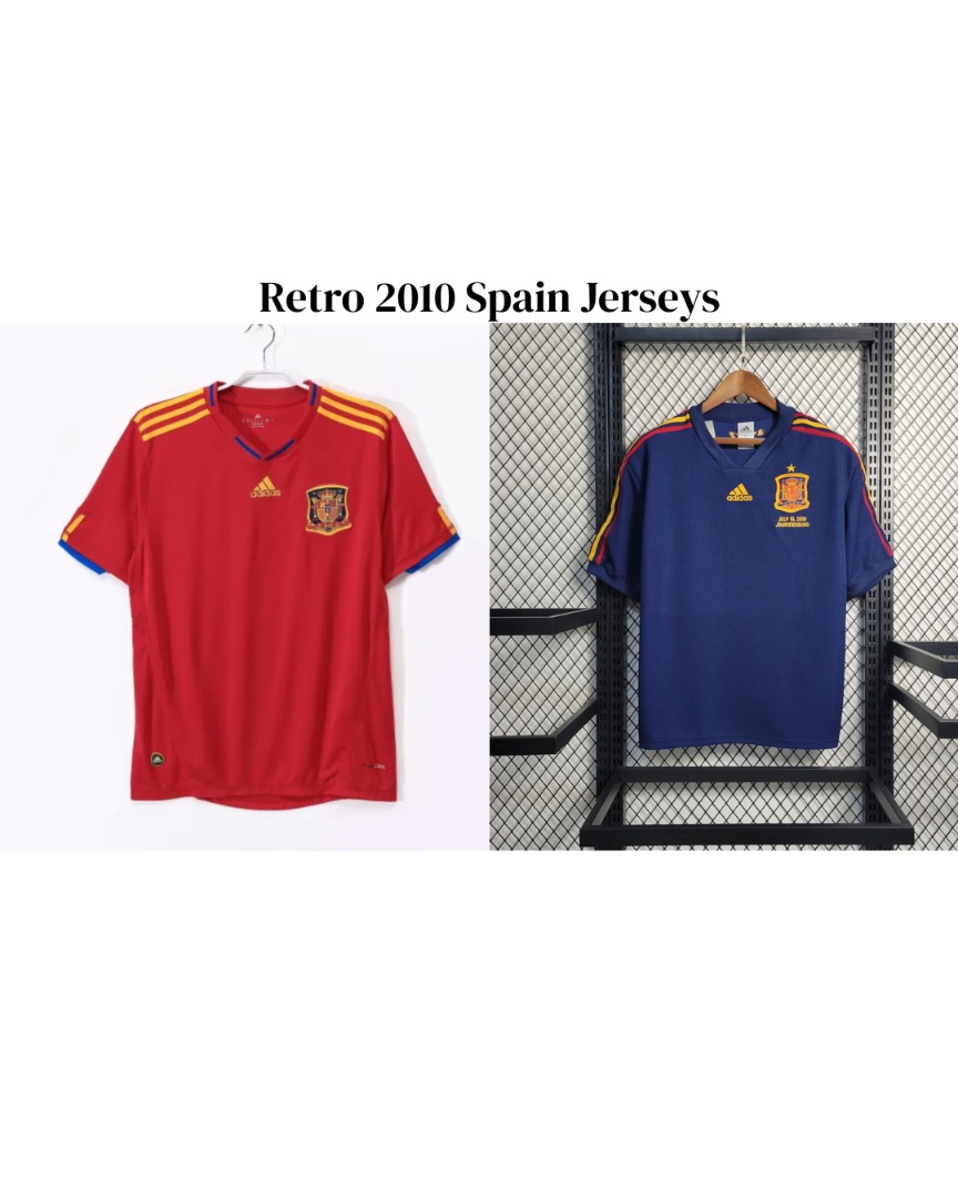 Retro 2010 Spain Jerseys, Men's Fashion, Tops & Sets, Tshirts & Polo ...