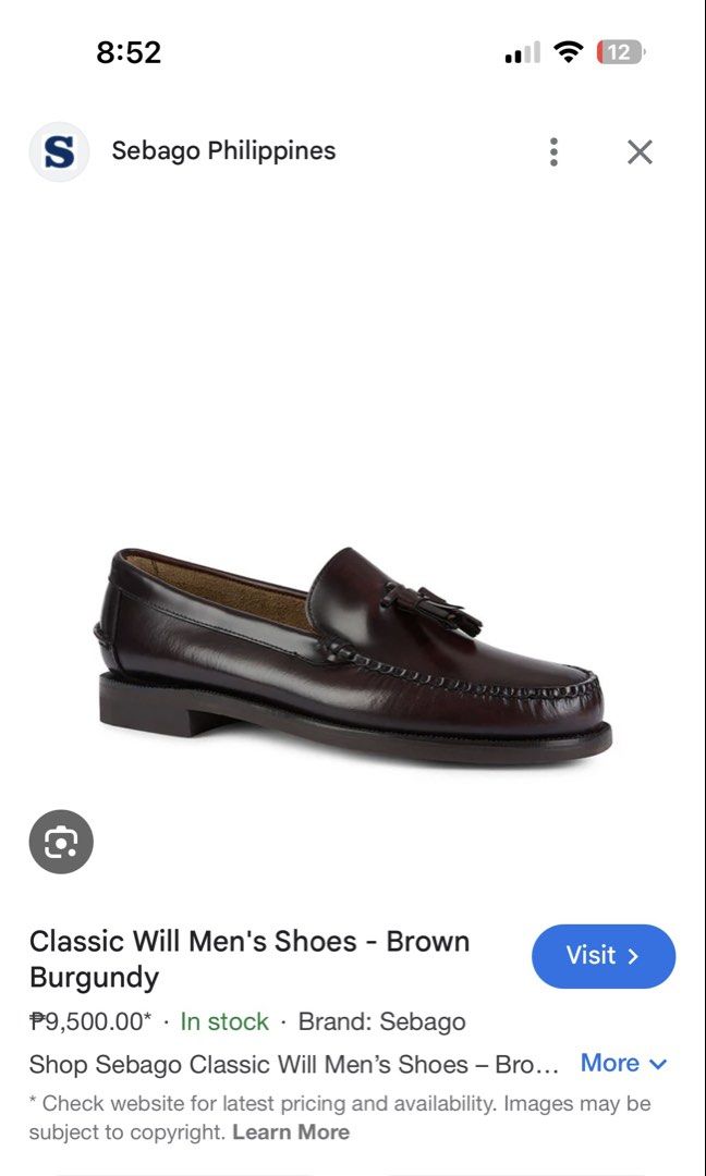 Sebago Classic Will tassel loafers (Category: Dress Shoes) located in Caloocan City. Submitted by declutteringmowm (Listing ID 1440387160, Image 3). Description: Used once sa wedding Size 9.5 Bought for ₱8,500 .