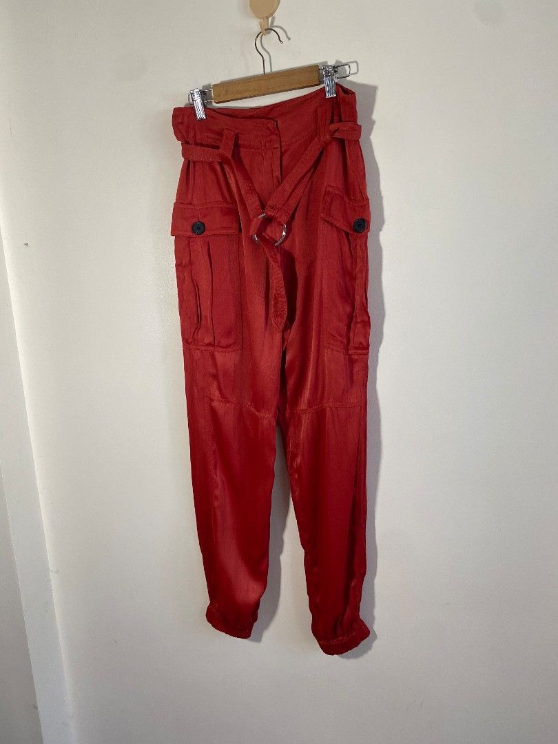 Self Portrait Red Viscose Wide Trouser (Category: Other Bottoms) located in Abucay. Submitted by jamesnike21 (Listing ID 1450231563, Image 3). Description: 📌Self - Portrait Viscose Wide Trouser 📌excellent with minor issue 📌see last pic for issue... light stain..unnoticeable 📌size 4 on tag 📌waist 26-27' 📌length 39' 📌Slightly wrinkled due to storage 👍 📌The color of the product may differ from actual color depending on the type, condition o