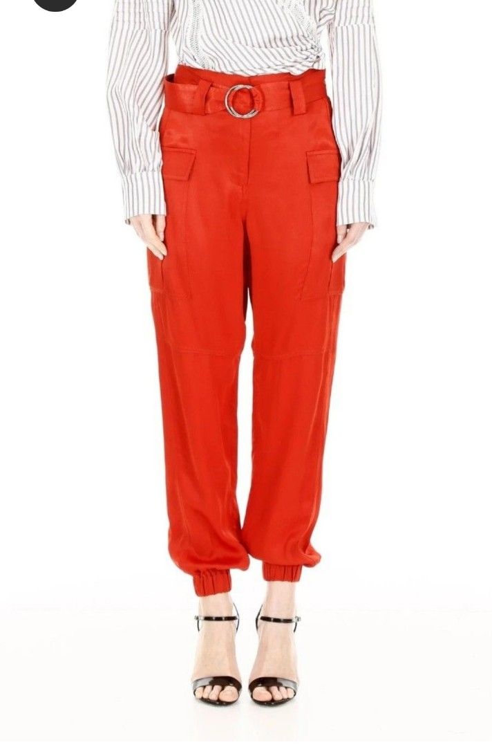 Self Portrait Red Viscose Wide Trouser (Category: Other Bottoms) located in Abucay. Submitted by jamesnike21 (Listing ID 1450231563, Image 1). Description: 📌Self - Portrait Viscose Wide Trouser 📌excellent with minor issue 📌see last pic for issue... light stain..unnoticeable 📌size 4 on tag 📌waist 26-27' 📌length 39' 📌Slightly wrinkled due to storage 👍 📌The color of the product may differ from actual color depending on the type, condition o