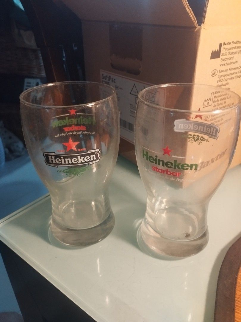 Set of 2 Heineken Beer Glasses