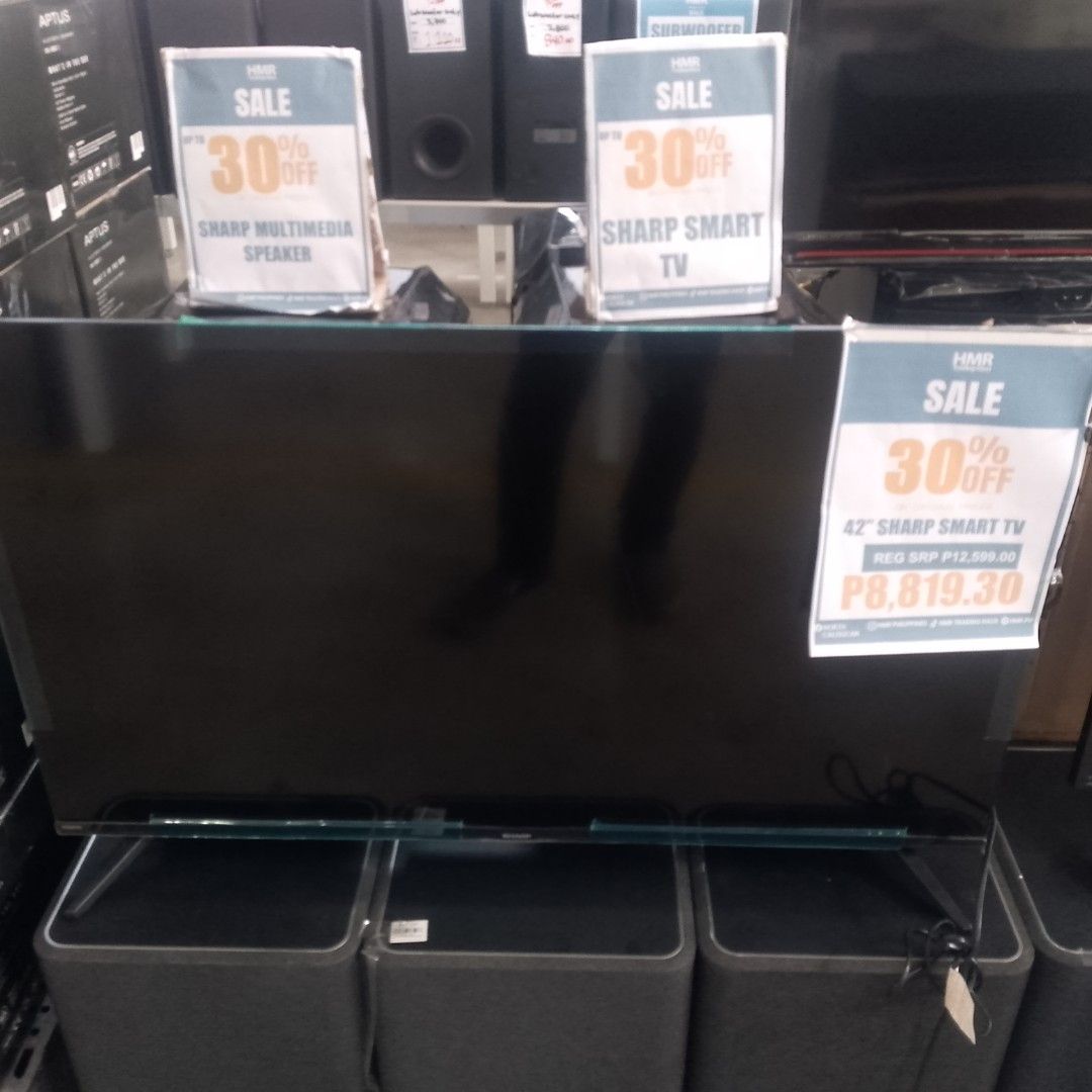 Sharp 47" Smart TV - 30% Off Sale Price (Category: TV) located in Manila. Submitted by cleverwolf.07545a (Listing ID 1450148603, Image 1). Description: - Sharp 47 inch Smart TV - Original Price: P12,304 - Sale Price: P8,819.30 - Great for entertainment - Limited time deal!.