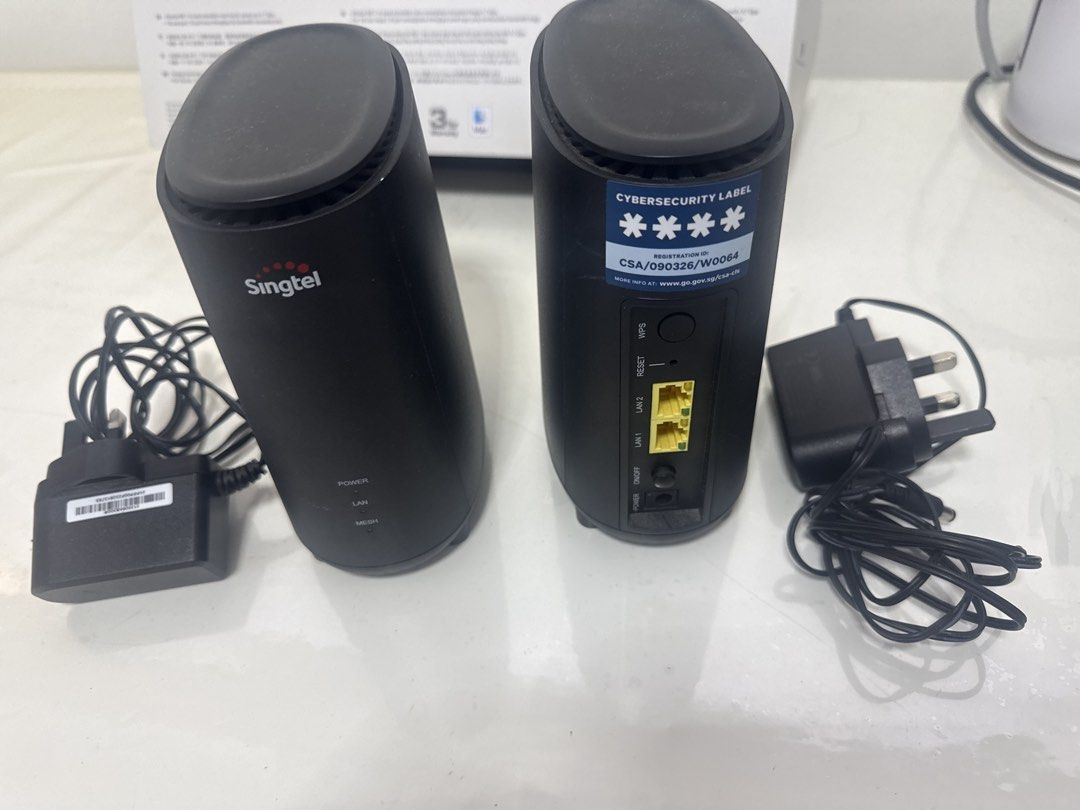 Singtel WiFi Router with Power Adapters