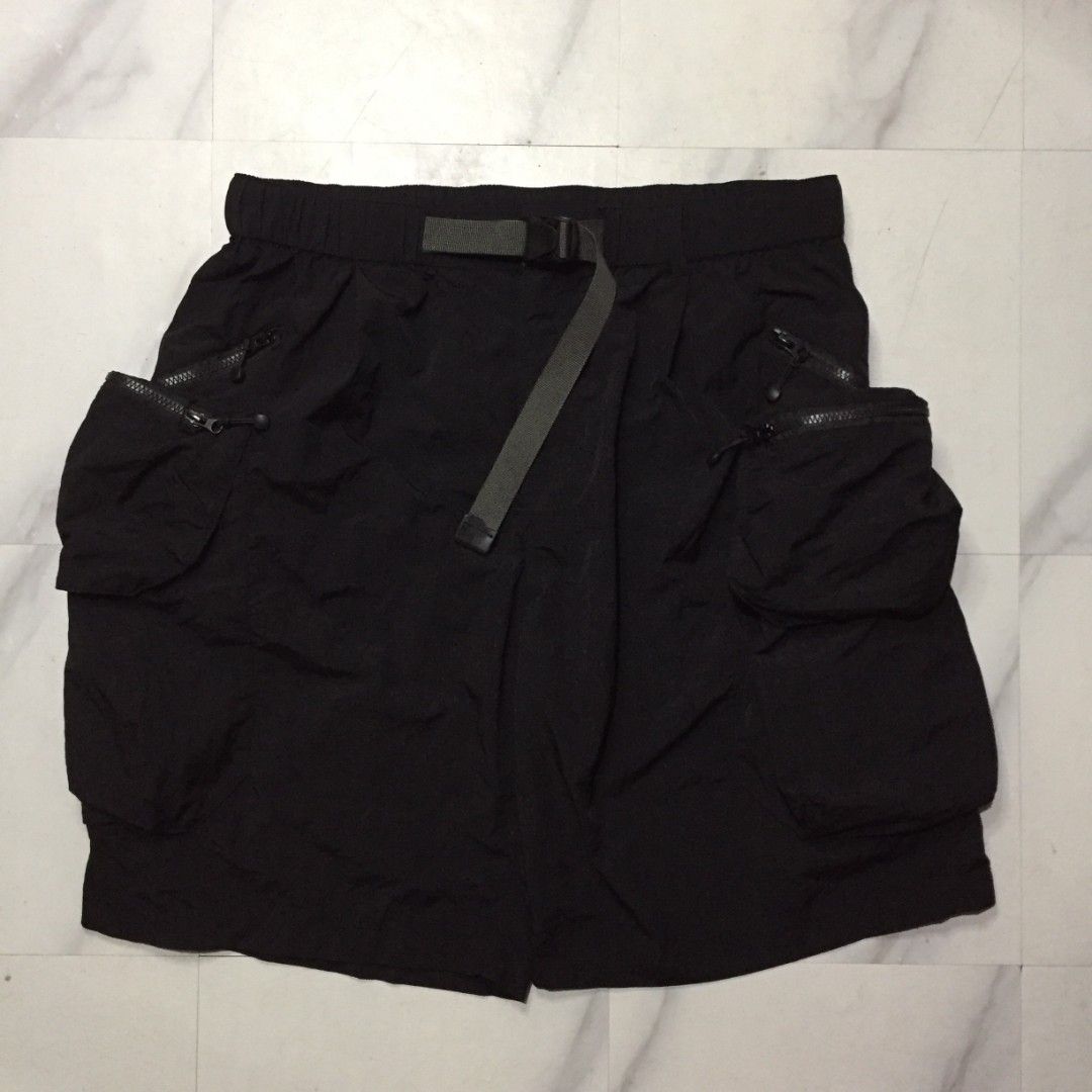 SMKL Black Cargo Shorts with Belt (Category: Shorts) located in Imus. Submitted by thrifts_select (Listing ID 1450152964, Image 1). Description: - SMKL Black Cargo Shorts - Elastic waistband with adjustable belt - Multiple zippered pockets (front and sides) - Ideal for everyday wear and outdoor activities - Comfortable and functional design waist 36 adjustable Length 23.