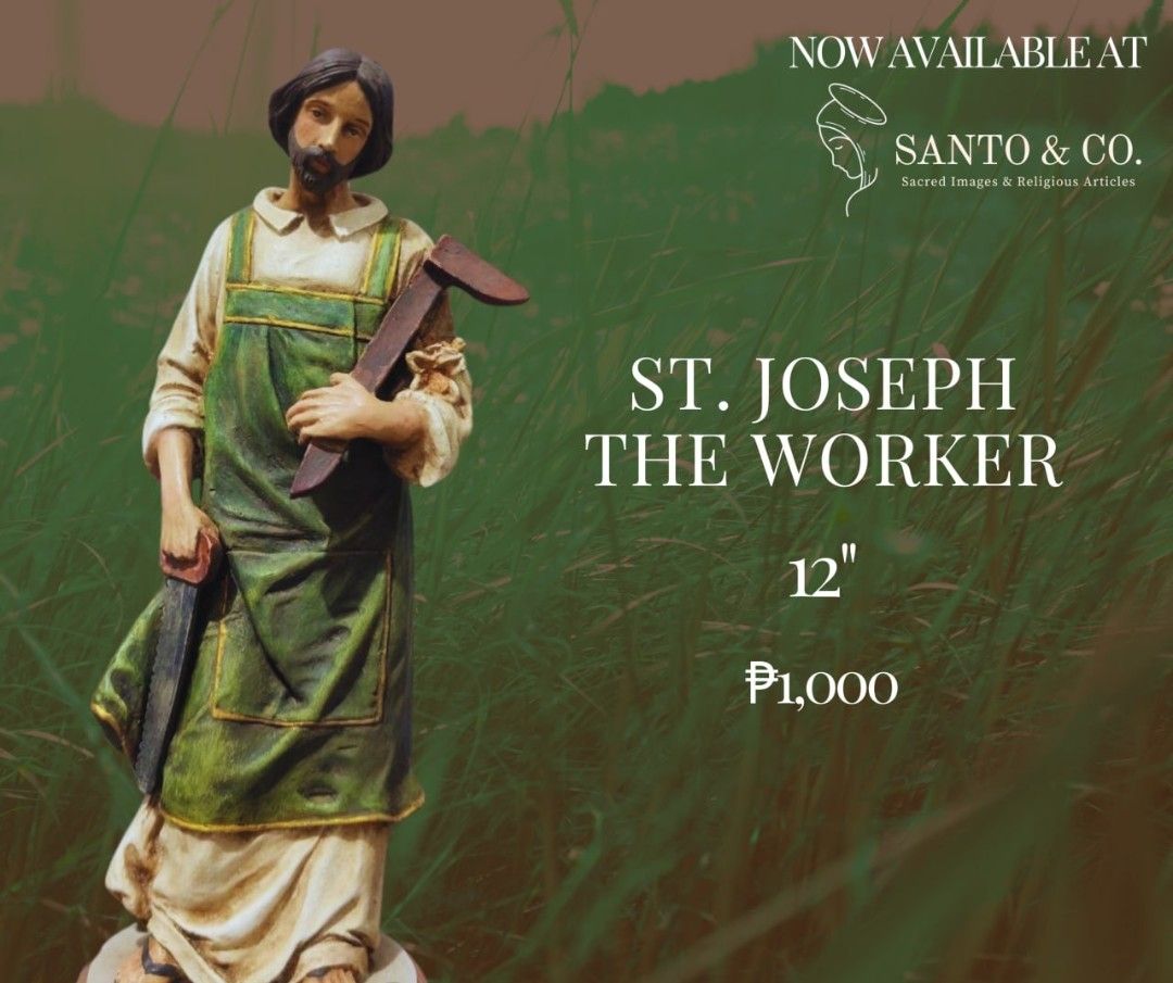 St. Joseph the Worker (Category: Religious Items) located in Paranaque City. Submitted by santo_coph (Listing ID 1450189686, Image 1). Description: A New Arrival & A Shop Favorite There is a quiet power in the simplicity of this piece, which is why we are delighted to introduce the St. Joseph the Worker tabletop image. This is truly a shop favorite here at Santo & Co. We find ourselves drawn to the elegant, understated beauty of this depiction—it