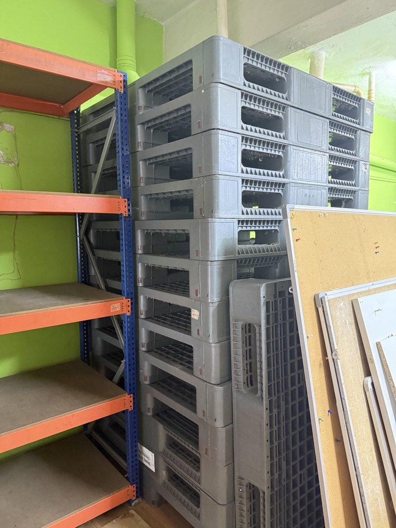 Stackable Grey Plastic Pallets for Storage and Logistics (Category: Other Home Furniture) located in Gombak. Submitted by asmatfikri3 (Listing ID 1450197058, Image 1). Description: - Heavy-duty grey plastic pallets - Designed for stacking - Ideal for warehouse storage, shipping, or organizing - Sturdy and well-made construction - Multiple units available (check photos for exact quantity) - Pickup only.