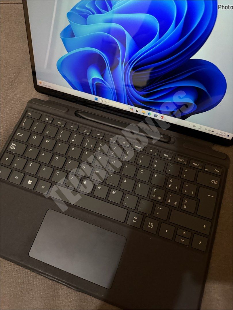 Surface Pro X - Black (Category: Laptops & Notebooks) located in Pasig City. Submitted by technobytes (Listing ID 1450180020, Image 3). Description: • SQ1 Processor • 16GB RAM • 256GB SSD Storage • 2880x1920 Resolution • 60 Hz Refresh Rate • Windows 11 Pro 64-bit • With 323 cycle count • No Hidden Issue • It comes with MS Keyboard, Pen, and Charger.