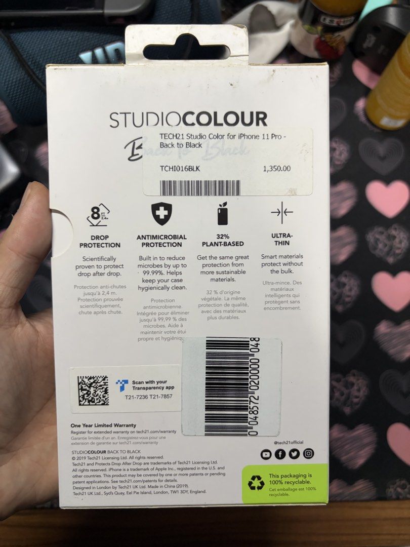 Tech 21 iphone 11 pro case (Category: Cases & Sleeves) located in Valenzuela. Submitted by tonshingwa (Listing ID 1450278848, Image 2). Description: Bnew.