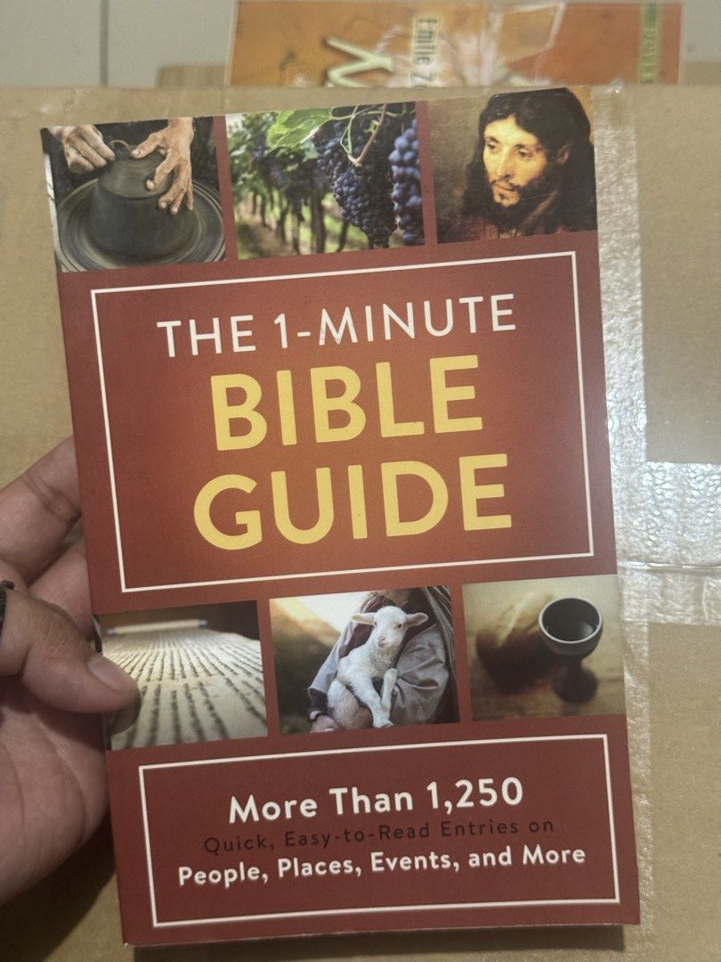 The 1-Minute Bible Guide Quick Easy-to-Read Entries (Category: Religion Books) located in Cavite. Submitted by yourpahinagirly (Listing ID 1450225700, Image 1). Description: - The 1-Minute Bible Guide - Over 1,250 quick, easy-to-read entries - Covers people, places, events, and more - Ideal for quick study or reference.