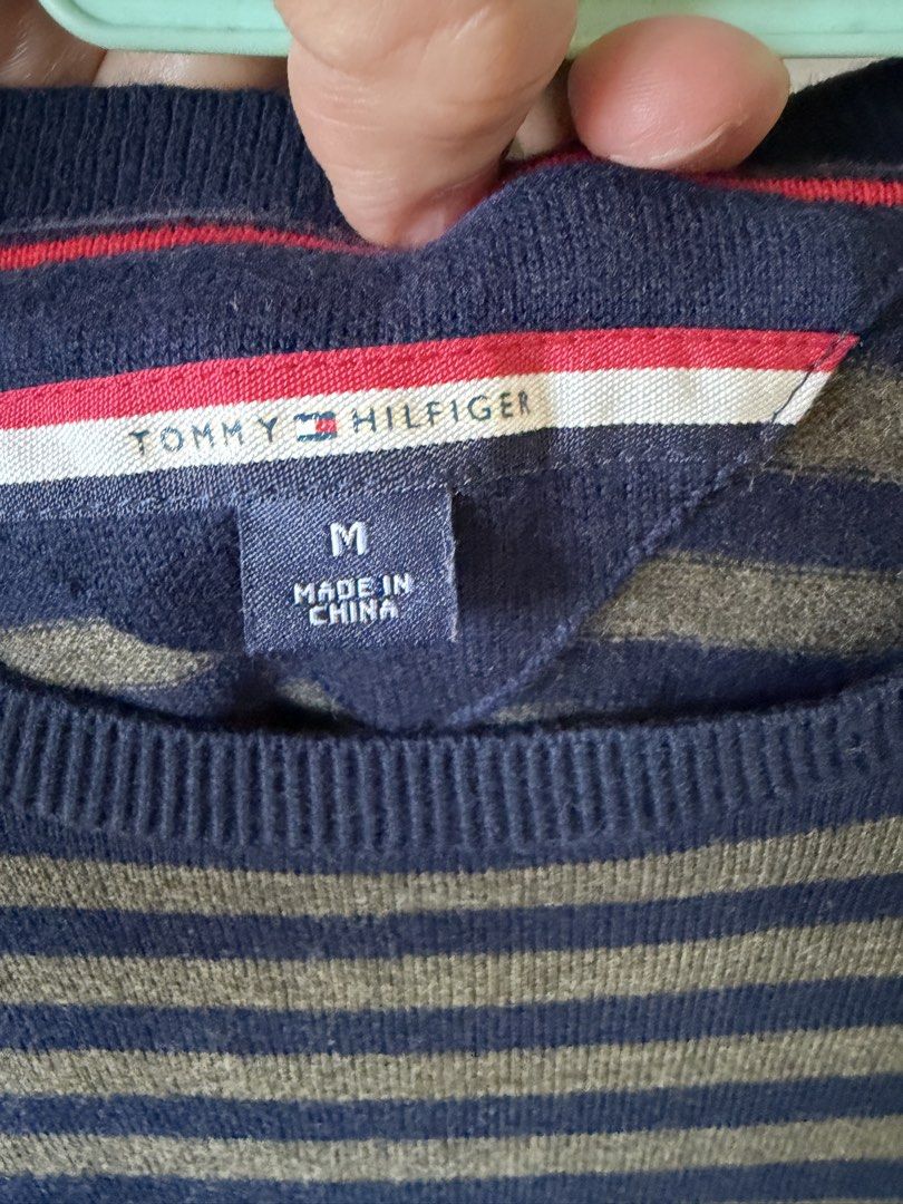 Tommy Hilfiger sweater pleated peplum hem (Category: Longsleeves) located in Caloocan City. Submitted by redkooky (Listing ID 1450168065, Image 3). Description: Can fit adult Shoulder 35cm Chest 84 cm Length 55cm Sleeves 65cm.