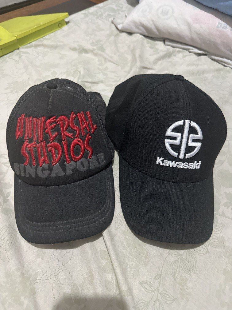 Universal Studios SG and Kawasaki Cap Bundle (Category: Caps & Hats) located in Bulacan. Submitted by thesaltybeagle (Listing ID 1450264432, Image 1). Description: Take all!!! Negotiable pa naman.