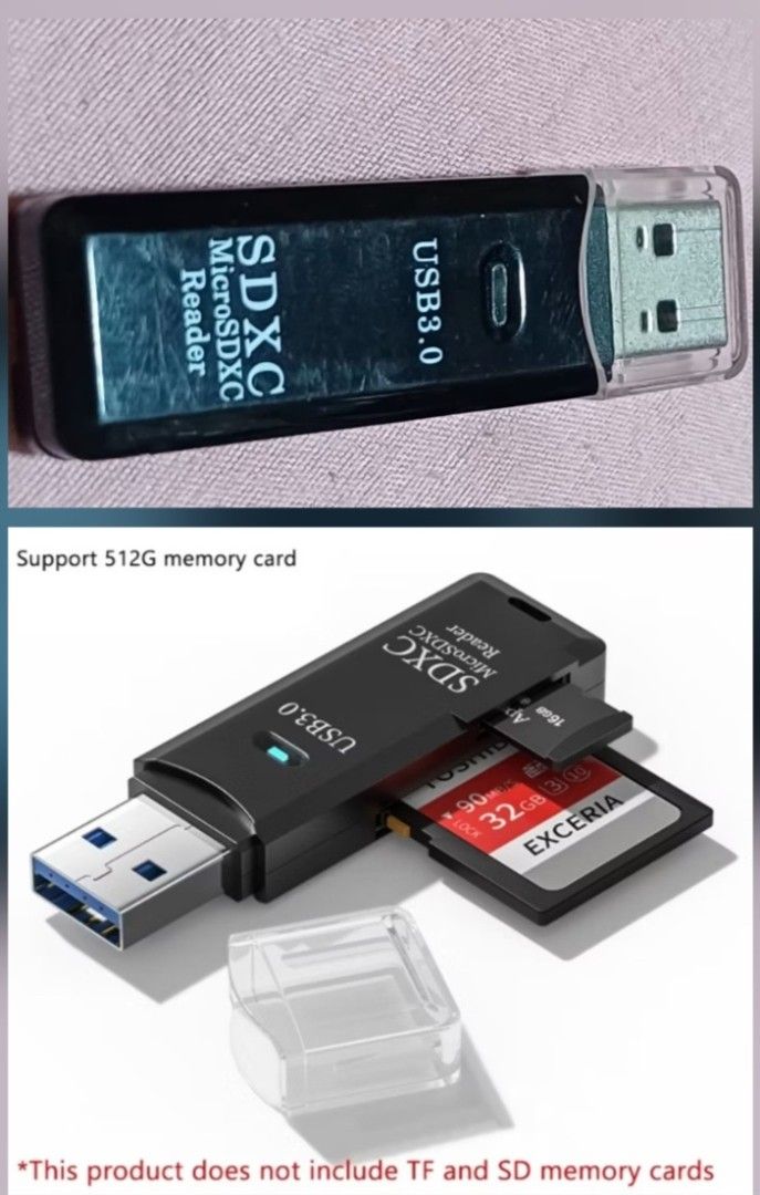USB 3.0 SD SDXC MicroSD Card Reader Adapter512043719024988160