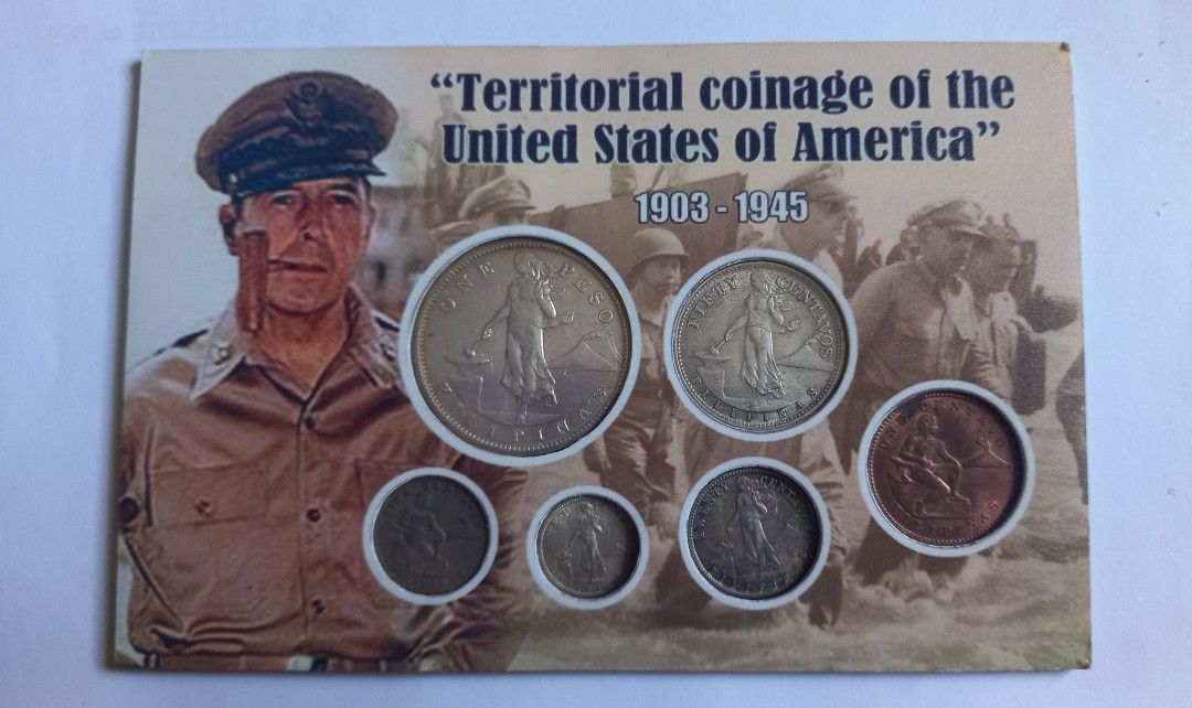 USPI coin set (Category: Currency) located in Manila. Submitted by gatleo (Listing ID 1450170782, Image 1). Description: This set contains: - 1 peso year 1907 (80% silver) - 50, 20 and 10 centavos (75% silver) - 5 centavos year 1945 - 1 centavo year 1944 Cubao meetup only..