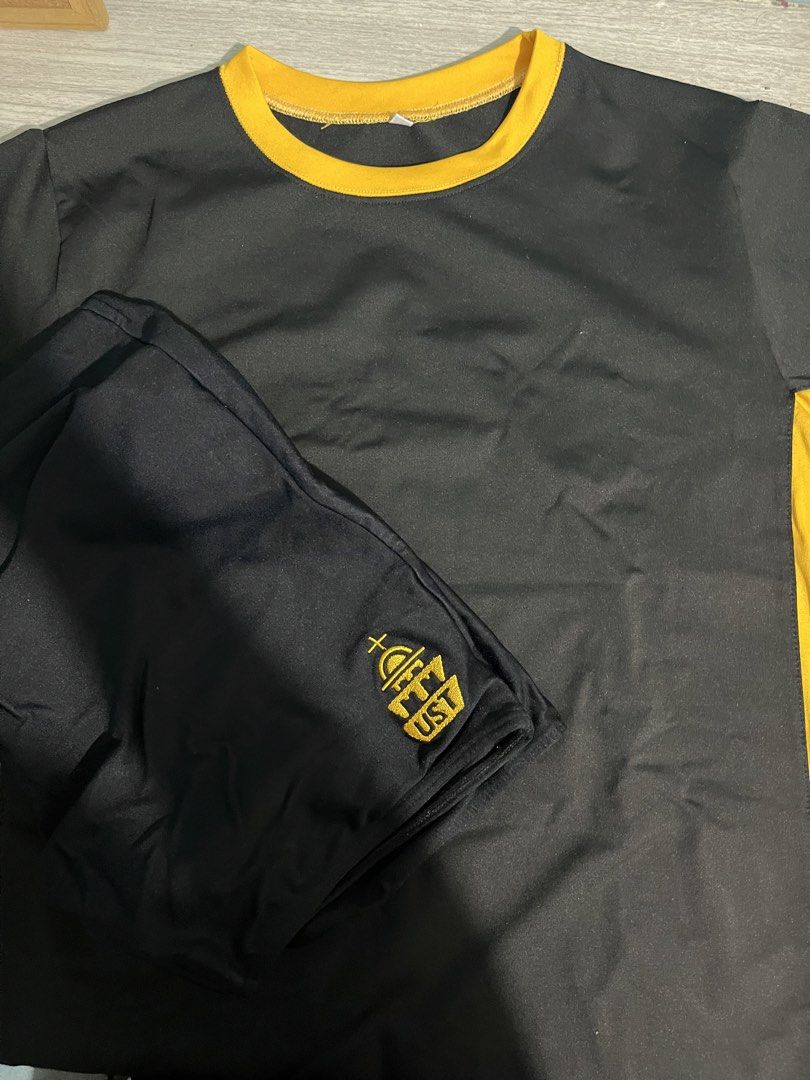 UST PathFit Swimming Uniform (Category: Sets or Coordinates) located in Manila. Submitted by bluesky_250 (Listing ID 1450202369, Image 1). Description: - Size: XL - Medyo fade yung logo sa likod.