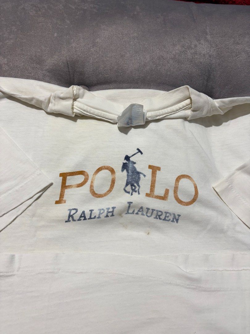 vintage 90s Polo Ralph lauren (Category: Tshirts & Polo Shirts ) located in Tuguegarao City. Submitted by sustbodega (Listing ID 1450199654, Image 1). Description: 22.5x29 washable storage stain neck frays pinholes dm for dets.