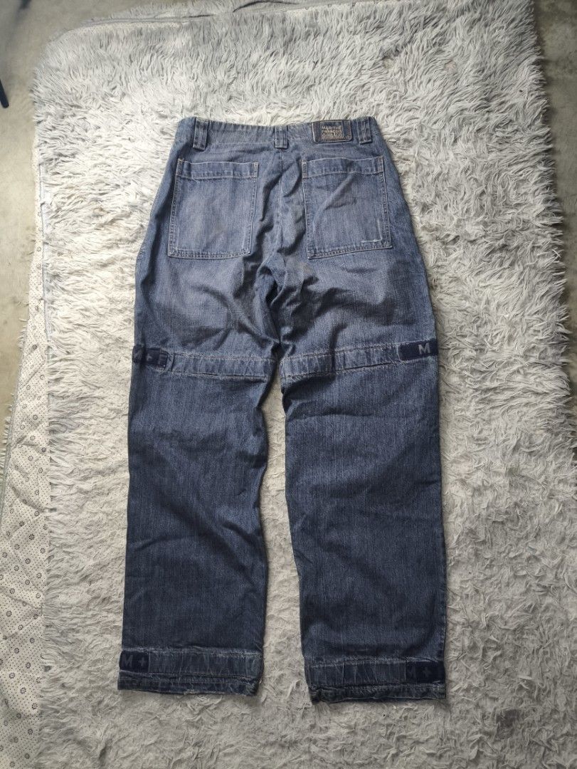 VINTAGE MARITHE FRANCOIS GIRBAUD Denim Cargo Jeans Size 34M (Category: Jeans) located in Tibiao. Submitted by simjulian13893 (Listing ID 1450235892, Image 2). Description: - Marithe Francois Girbaud denim jeans - Cargo style with unique strap details - Classic blue wash - 100% cotton - Size: 34M - Ideal for a casual streetwear look.