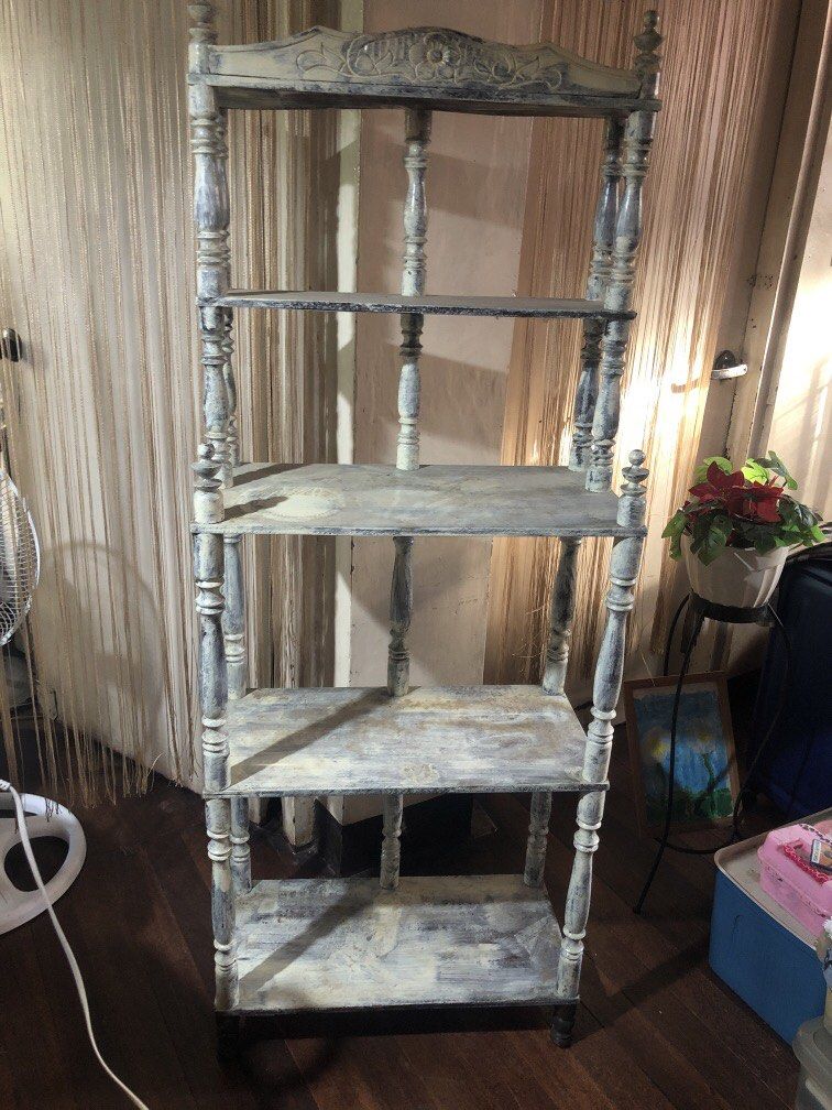 Vintage rack (Category: Shelves, Cabinets & Racks) located in Manila. Submitted by let21 (Listing ID 1450230219, Image 1). Description: Original color is brown. Painted it w/ white to look shabby chic .
