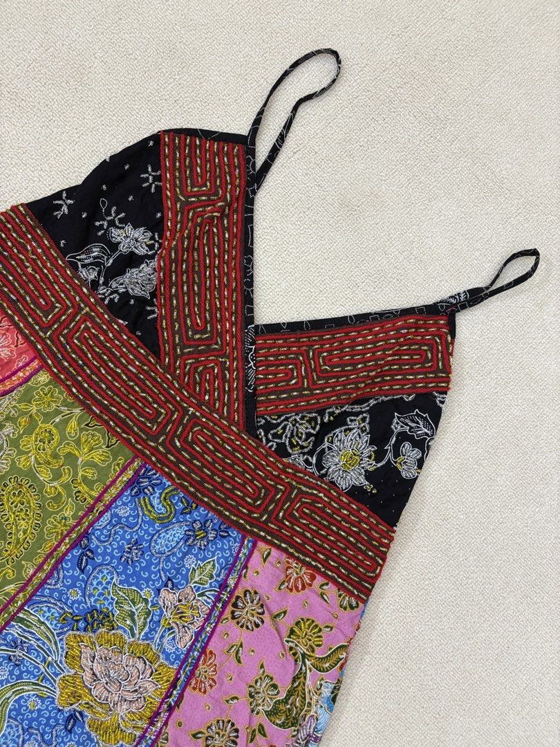 Whimsy patchwork cami top (Category: Sleeveless) located in Dasmarinas. Submitted by rooted.fae (Listing ID 1450311092, Image 2). Description: Size: xs-s ₱1680 Plus sf Kindly check my instagram selling account @rooted.fae ✨.