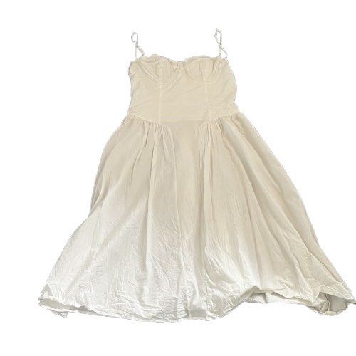 White Corset Bustier Midi Dress Spaghetti Straps (Category: Dresses) located in Manila. Submitted by may077. (Listing ID 1450141164, Image 3). Description: L: Bust- 88cm; Length=113cm; - Used once -White midi dress - Corset-style bustier top - Adjustable spaghetti straps - Flattering A-line skirt - Back zipper closure .