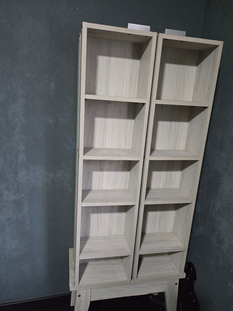 Wooden Book Storage Unit with Multiple Compartments