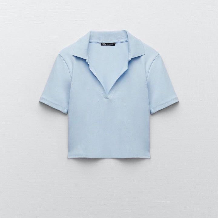 Zara Light Blue Collared Top (Category: Blouses) located in Bustos. Submitted by krjavier (Listing ID 1450236033, Image 1). Description: .