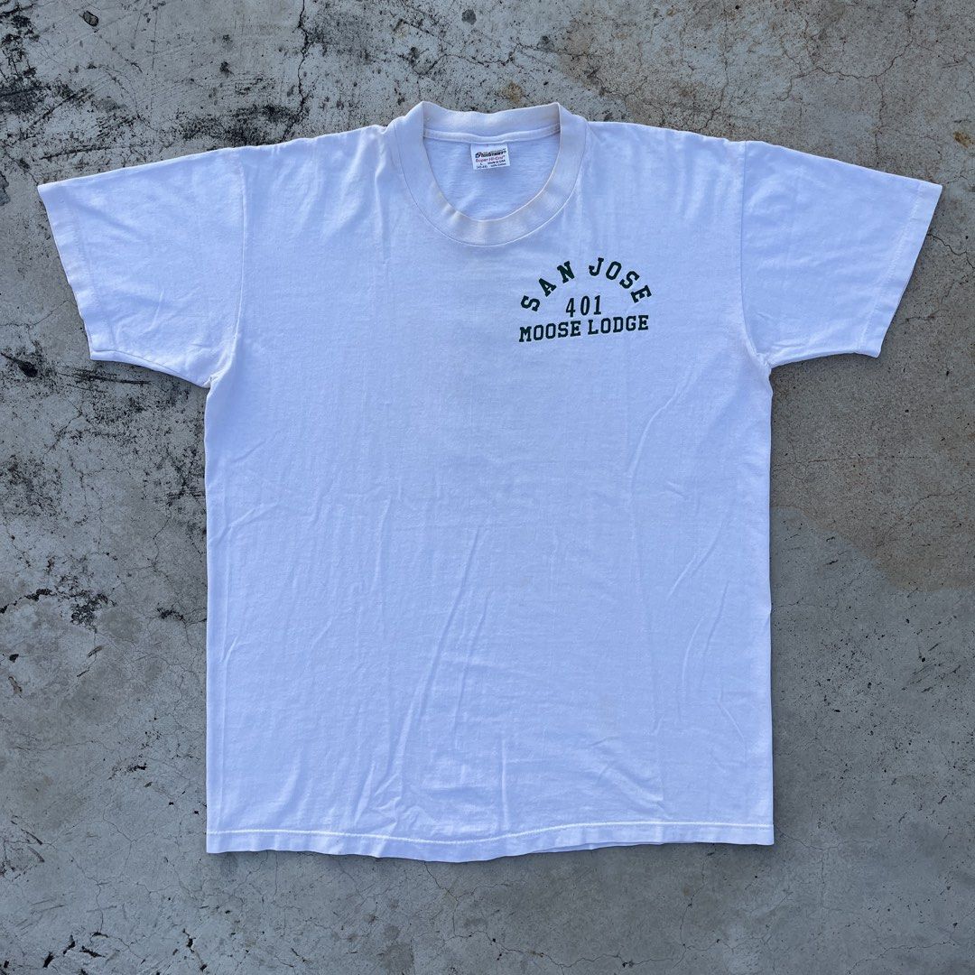 1980s San Jose Moose Lodge (Category: Tshirts & Polo Shirts ) located in Bacoor. Submitted by setenta___ (Listing ID 1450524943, Image 1). Description: 21” x 27” ₱1000 shipped.
