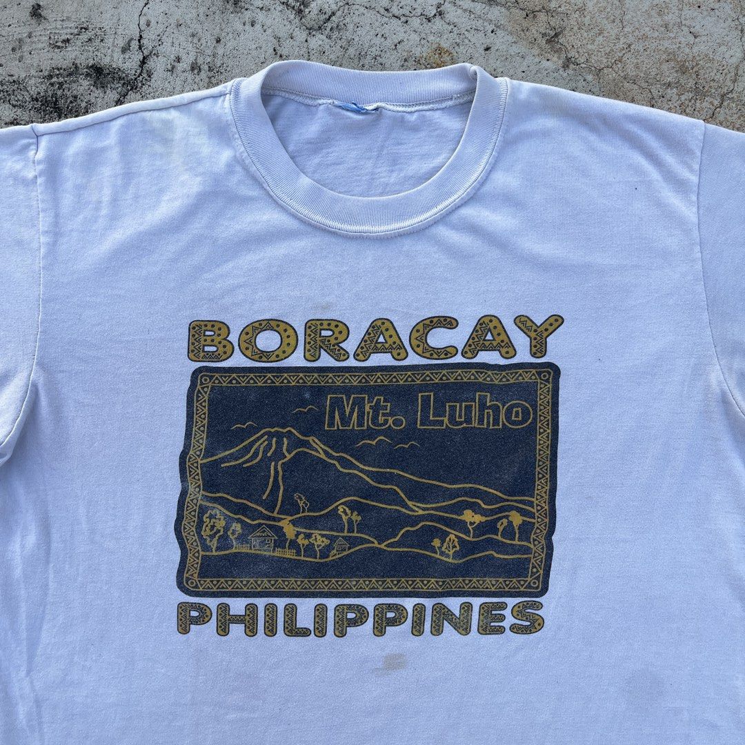 2000s Boracay Souvenir Shirt (Category: Tshirts & Polo Shirts ) located in Bacoor. Submitted by setenta___ (Listing ID 1450524816, Image 2). Description: 20” x 25” *paint stains ₱500 shipped .