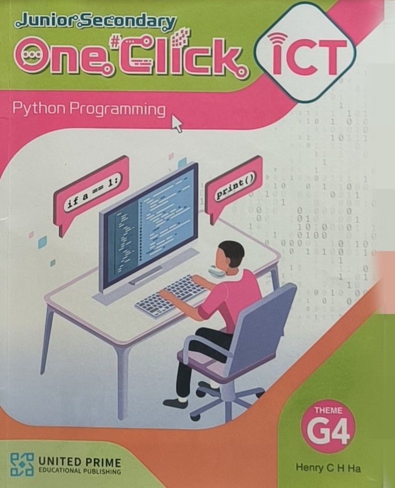 Python Programming （分類：教科書）位於 Hong Kong。 由 iliketree 提交（商品編號 1450430883，圖片 1）。簡介： 9成新，鉛筆寫了10頁左右 以下書本價錢非$10,請出價 1) Developing Skills: Grammar & Usage for Junior Secondary Learners 3 Set B (Second Edition) (ISBN: 9789888706686) 2) Developing Skills: Listening & Integrated Skills for Junior Secondary Learners 3 (Achiever's Series) (2023 Edition) [with Data File Booklet and Speaking Zone] (ISBN: 9789888844852) 3) Aristo Sprint 3A (2023 Edition) (ISBN