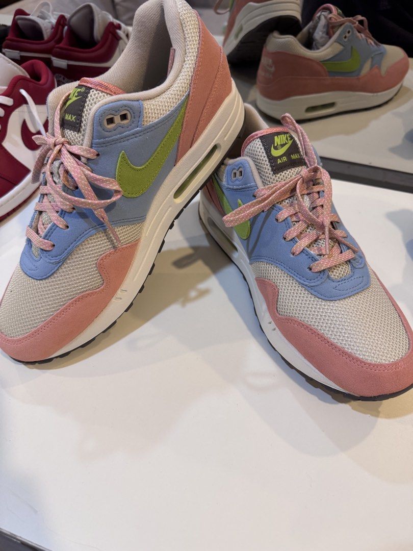 Air Max 1 Light Madder Root and Worn Blue (Category: Casual Shoes) located in Makati City. Submitted by httpsbarbs (Listing ID 1450484113, Image 3). Description: - Brand: Nike - Model: Air Max 1 - Colorway: Light Madder Root and Worn Blue - Size: US 10.5 (UK 9.5 / EU 43.5) - Condition: Great (3/3) no Box - Features: Layered design, mixed materials, iconic Air Max cushioning - Perfect for: Casual wear, adding a pop of color to your style - Meetup 