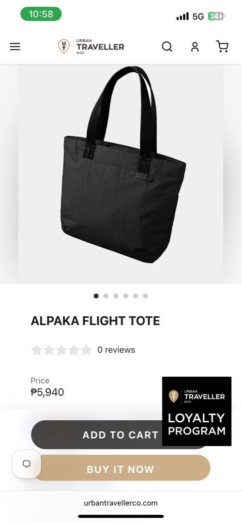 Alpaka Flight Tote Bag - Black (Category: Tote Bags) located in Cebu City. Submitted by joh_ling (Listing ID 1450339647, Image 1). Description: Alpaka Flight Tote Bag (L) in Black - BRAND NEW - still with tag and paperbag Gifted to me but I really want the M size of this which im buying so can swap also. - Durable material for long-lasting use - Comfortable shoulder strap and convenient webbing loop - Exterior front pocket with secure magnetic cl