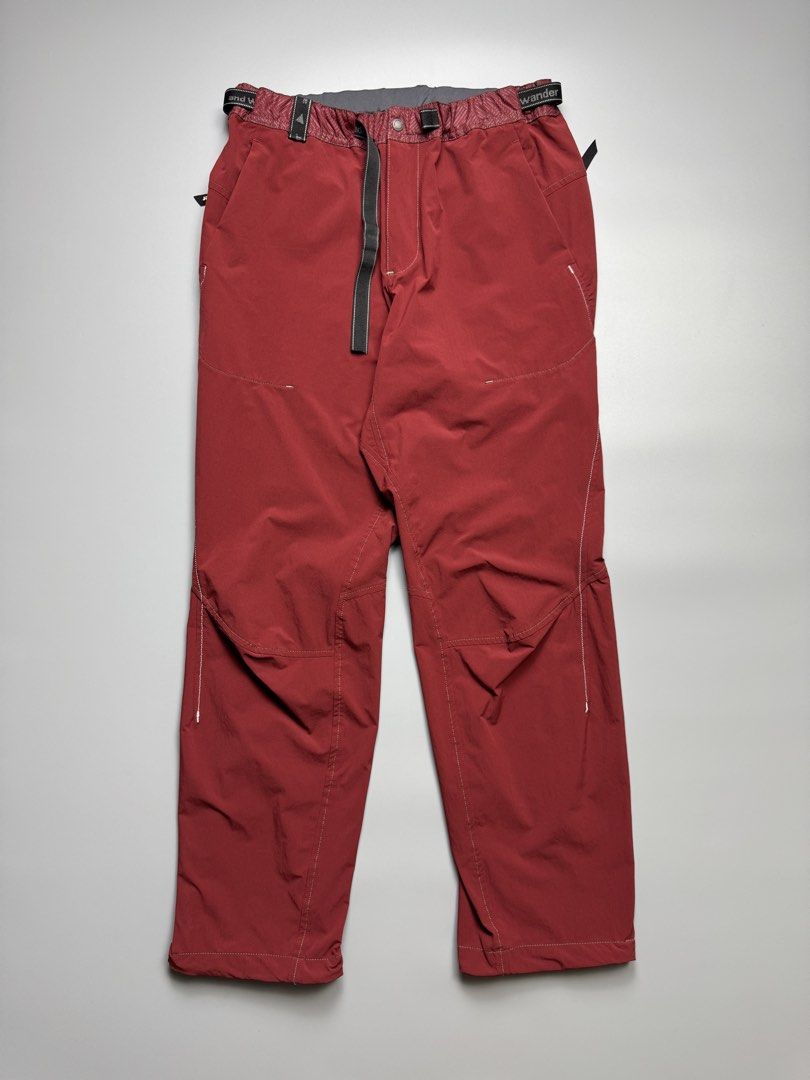 And Wander - Belted Reflectorize Contrast Stitch - Pants (Category: Joggers) located in Quezon City. Submitted by japon_rose (Listing ID 1450524972, Image 1). Description: READ DESCRIPTION FIRST BEFORE YOU START A DEAL GUARANTEED AUTHENTIC ❗️ Mens/ And Wander - Reflectorize Contrast Stitch - Pants (Nylon material waterproof) Color: Red Size: 3 on Tag (Mens) Length: 38 Waist: 28-32 Inseam: 29 Knee: 9 Leg Opening: 7.5 (with string) Front Rise: 10.5