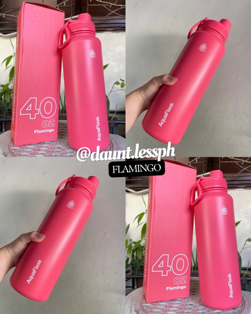 AquaFlask Water Bottle (40 oz) (Category: Water Bottles & Tumblers) located in Manila. Submitted by daunt.lessph (Listing ID 1450485024, Image 2). Description: selling brand new AquaFlask 40oz Wide Mouth water bottles with Flip Cap. Available colors: ✅ Arctic White ✅ Flamingo ✅ Cherry Red ✅ Powder Blue • condition : brand new • 100% authentic • Vacuum insulated stainless steel to keep drinks cold or hot for hours perfect for everyday use, work, s