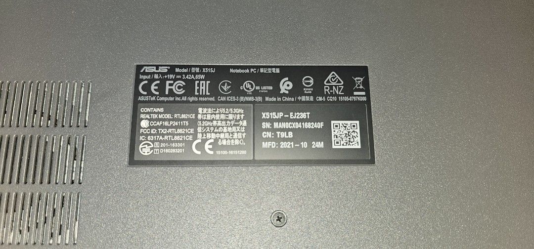 ASUS VivoBook X515JP Laptop (Category: Laptops & Notebooks) located in Manila. Submitted by ruszyyy (Listing ID 1450493889, Image 3). Description: 💻 FOR SALE: ASUS VivoBook X515JP Laptop ✨ Key Specifications Processor: Intel Core i5 (10th Generation) Memory: 8GB RAM (Fast 3200 MT/s) Storage: 512GB SSD (Plenty of space and fast boot times) Display: 15.6" Screen with 60Hz Refresh Rate Keyboard: Premium Backlit Keyboard (Great for typing in low lig