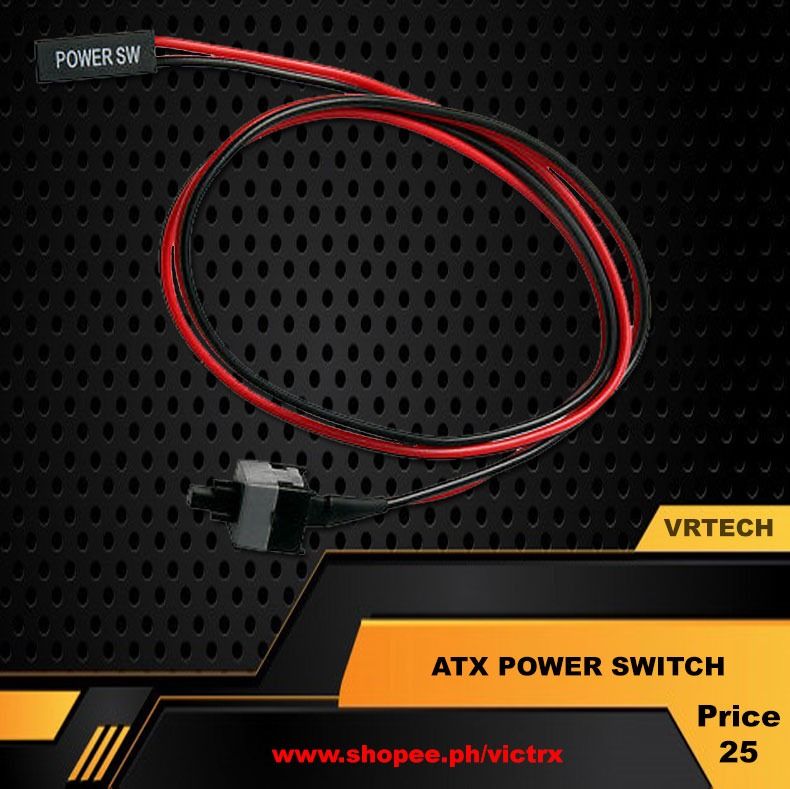 Atx Power Switch and cable for motherboard (Category: Cables & Adaptors) located in Quezon City. Submitted by victr2 (Listing ID 1450493164, Image 1). Description: Atx Power Switch for motherboard Atx Power Switch and cable for motherboard replacement for your chassis power switch and cable 1pc Length: 50cm Price: 25.