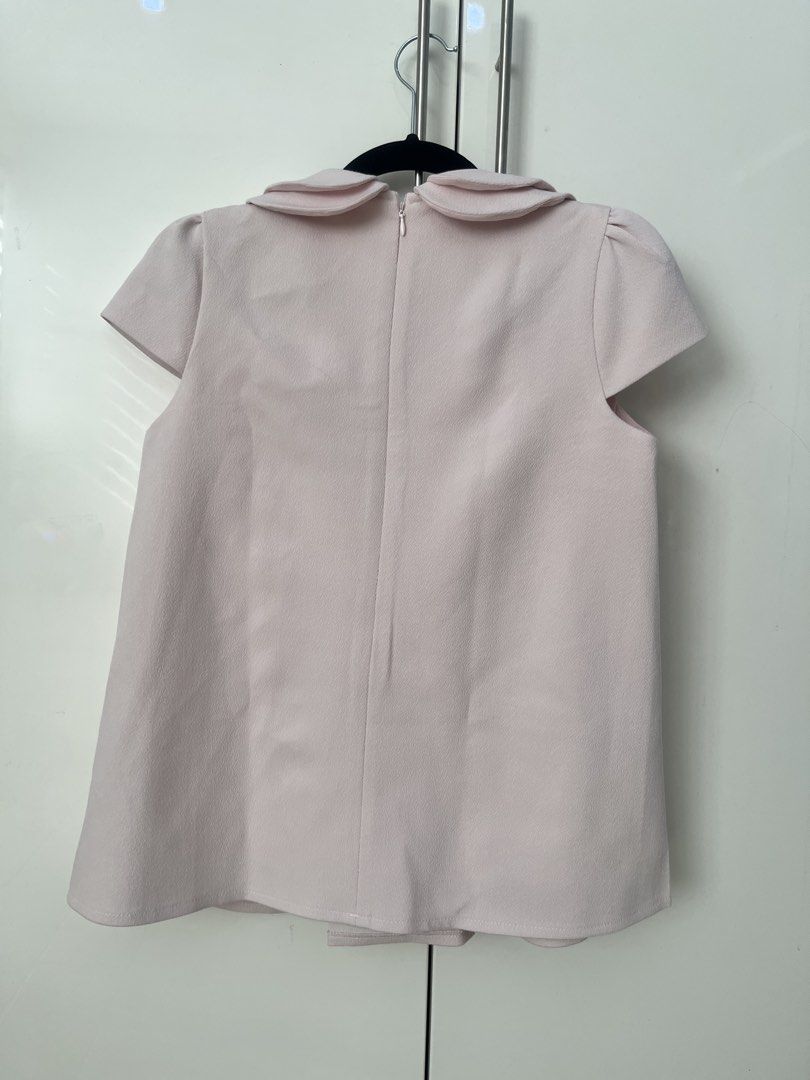 Baby pink circle collar top with bow (Category: Blouses) located in Quezon City. Submitted by extrastyle (Listing ID 1450401550, Image 2). Description: .