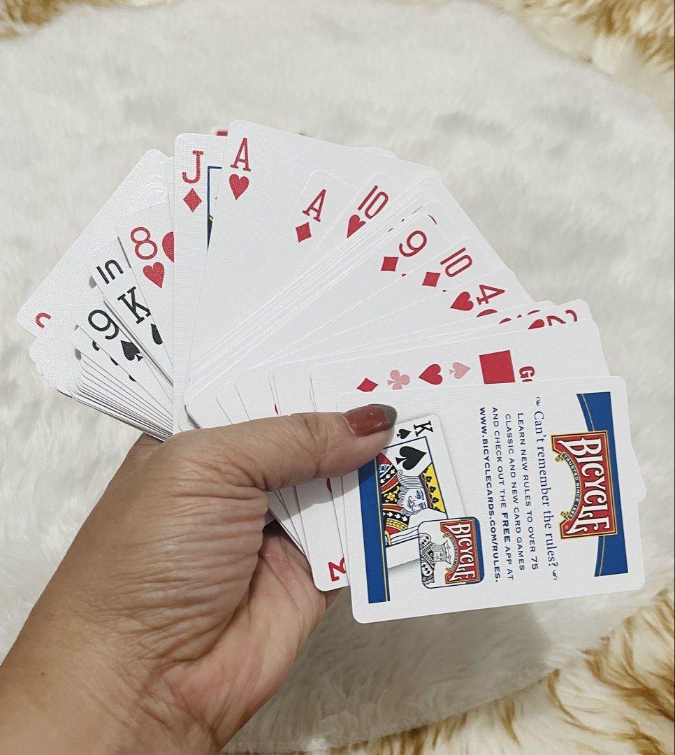 Bicycle Rider Back Playing Cards (Category: Board Games & Puzzles) located in Quezon City. Submitted by sissymissy1527 (Listing ID 1450403937, Image 2). Description: Complete.